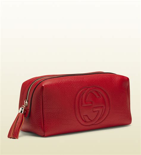 gucci red cosmetic bag|gucci makeup bag free gift.